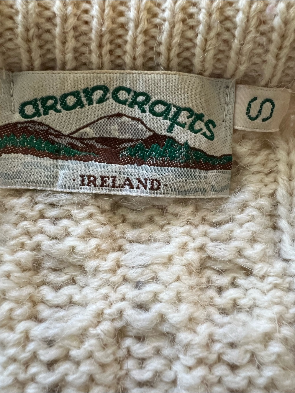 Aran Crafts Cream Cable-Knit Button Cardigan with Pockets - Picture 6 of 15
